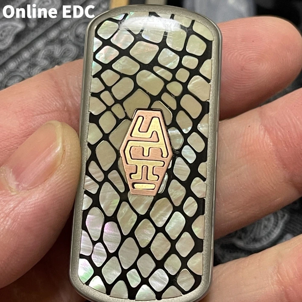 Gebrauchte SEKI EDC Edelstahl leuchtende Fritillaria Fidget Slider Beschichtung Fidget Spielzeug für Erwachsene Angstlinderung Gadgets