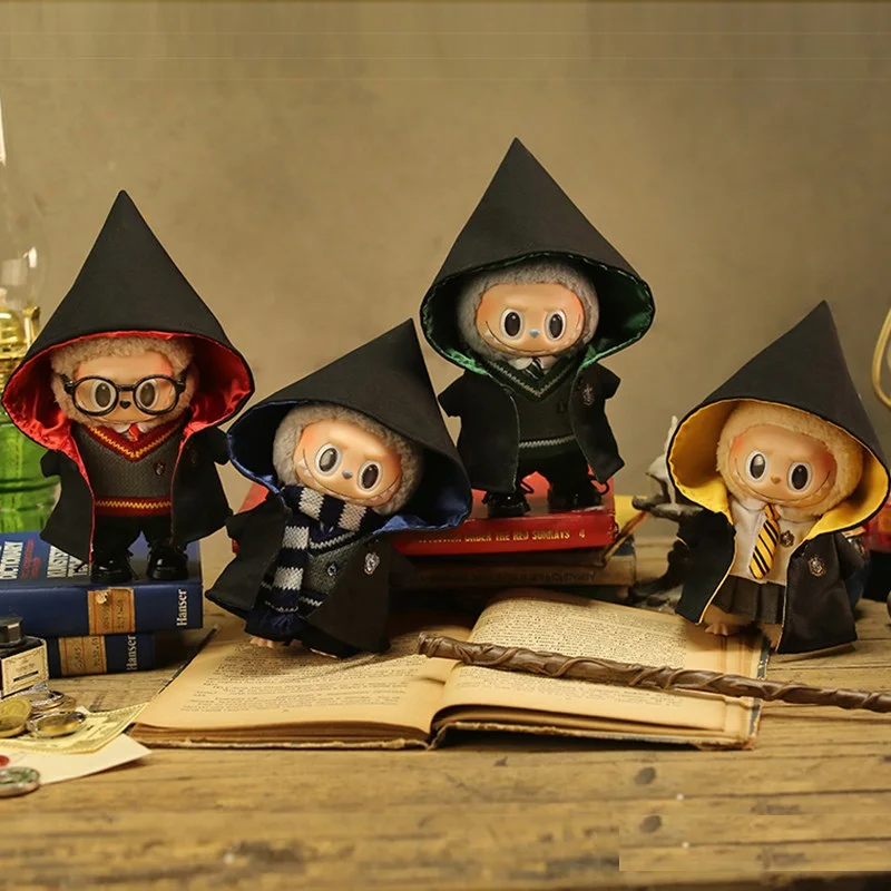 

For V1 V2 V3 17cm Labubu Clothes Magic Cloak Magic Academy Doll Clothing Decoration Plush Doll Outfit
