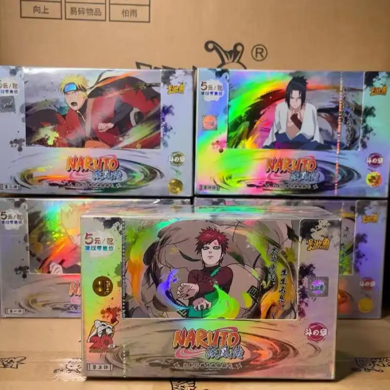 بطاقة Kayou الأصلية Naruto صندوق كامل من Pro Soldier Battle Seal مجموعة كاملة من البطاقات وحقائب البطاقات وبطاقات الرسوم المتحركة الأنيمي