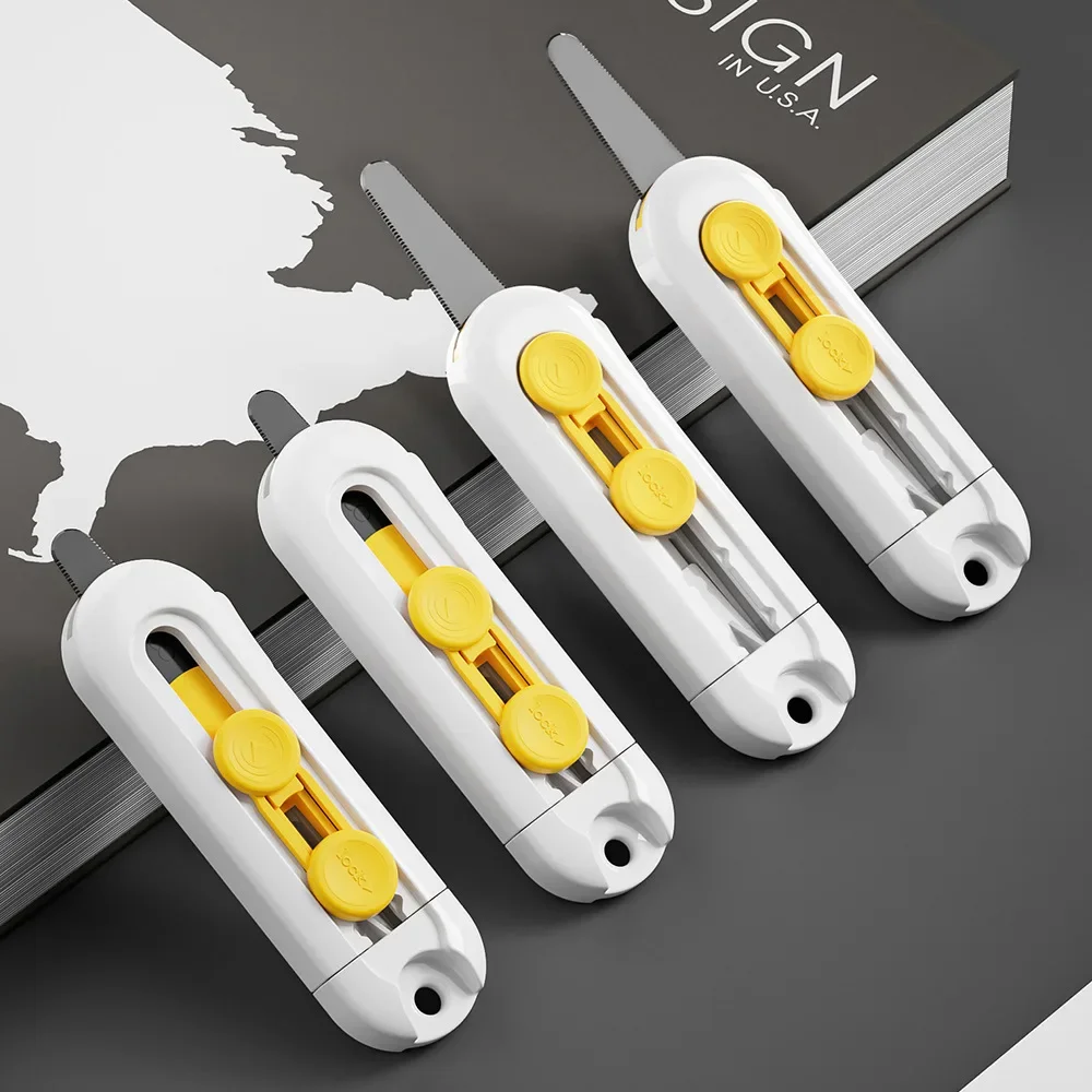 صندوق قاطع صندوق مغناطيسي صغير قاطع صندوق قفل أمان لفتح حزم كرتون فتاحة صندوق الحلاقة مثالية للاستخدام المنزلي #5