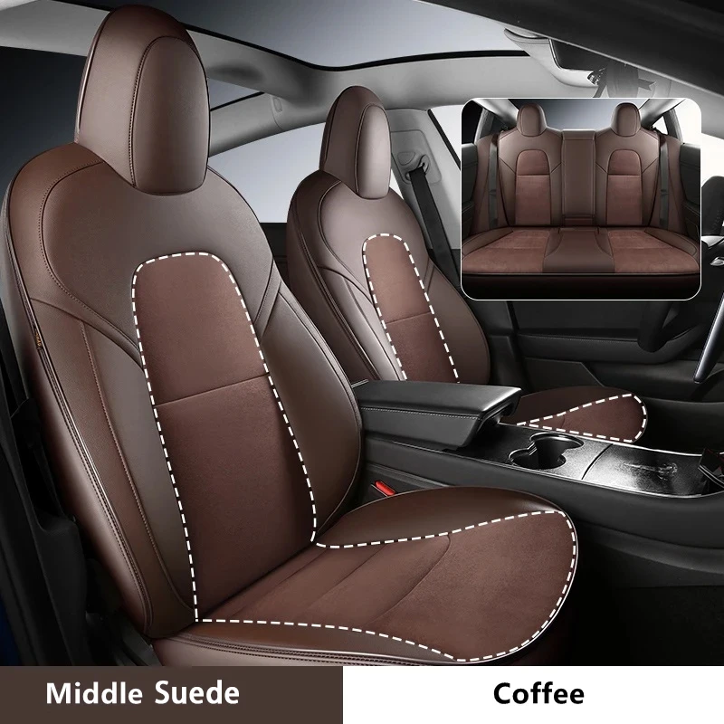 

for Model 3 Highland of 2024 Car Seat Cover Accessories Full Covered High Quality Suede Cushion Cover