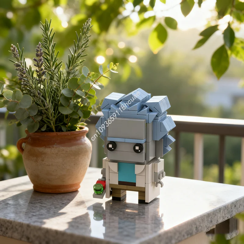 

225 шт. MOC Рик Санчес Морти Brickheadz Brickheadzed модель строительные блоки DIY игрушки творческая идея кирпич Рождественский подарок на день рождения