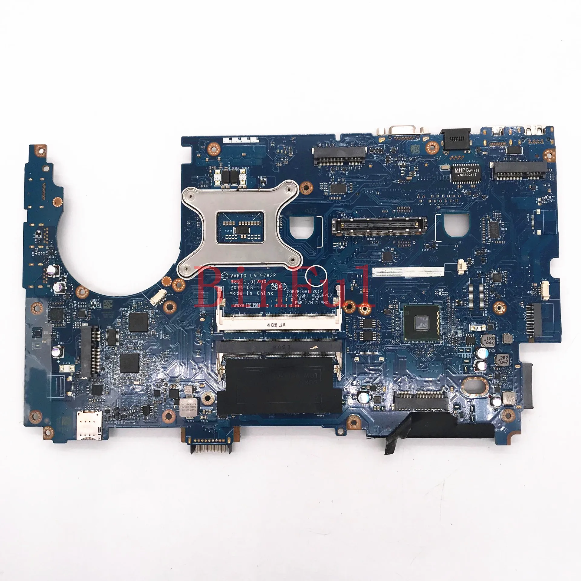 Mainboard CN-098VVR 098VVR 98VVR VAR10 LA-9782P For Dell Precision M6800 Laptop Notebook EDP Motherboard PGA947 100% Full Tested