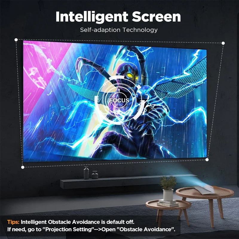 July008 Projector Factory OEM Full HD 1080P Projector Android 9.0 WiFi6 1G 32G Projetor 4k Video 3D Smart Home Theater Beamer