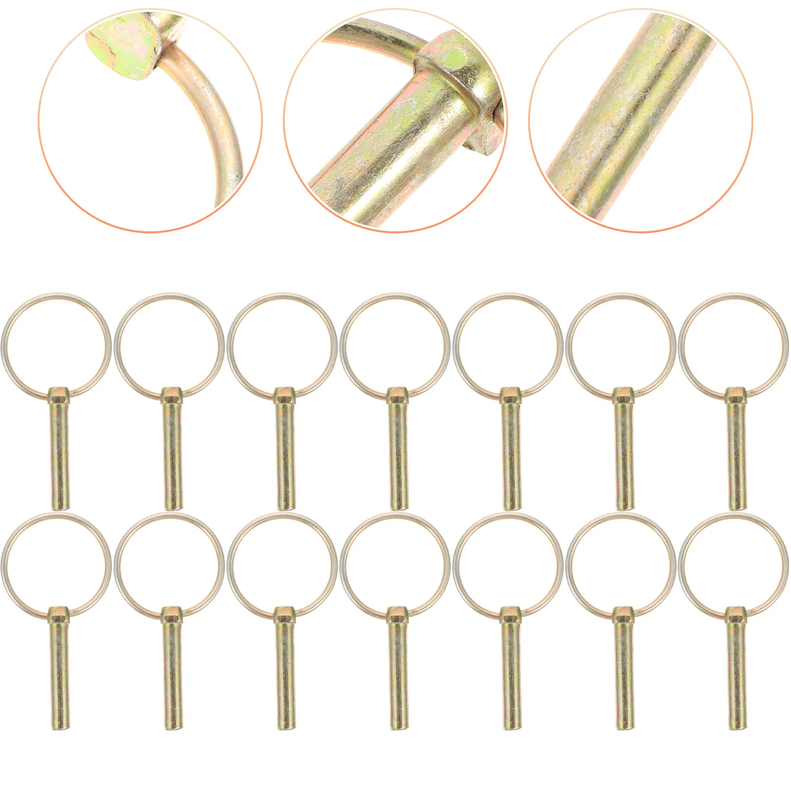 

12pcs Zinc Plated Safety Hitch Pins Heavy Duty Linch Pin Farm Tractor Trailer Secure Cargo Easy Installation Metal Fastener