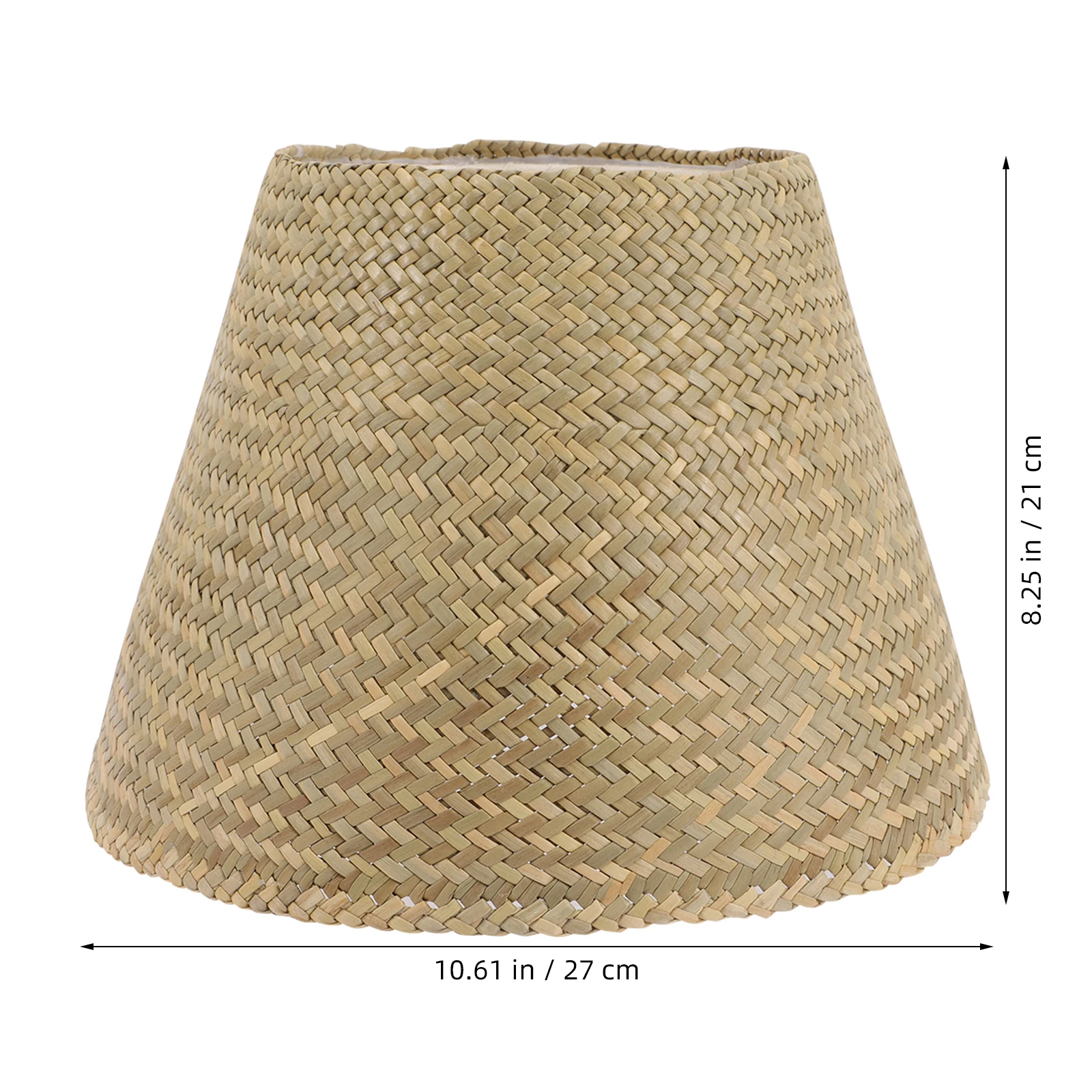 

Woven Rattan Lamp Shade for Table Desk Floor Lamp Light Cover Seagrass Pendant Shade Handcrafted Natural Decorative Lighting