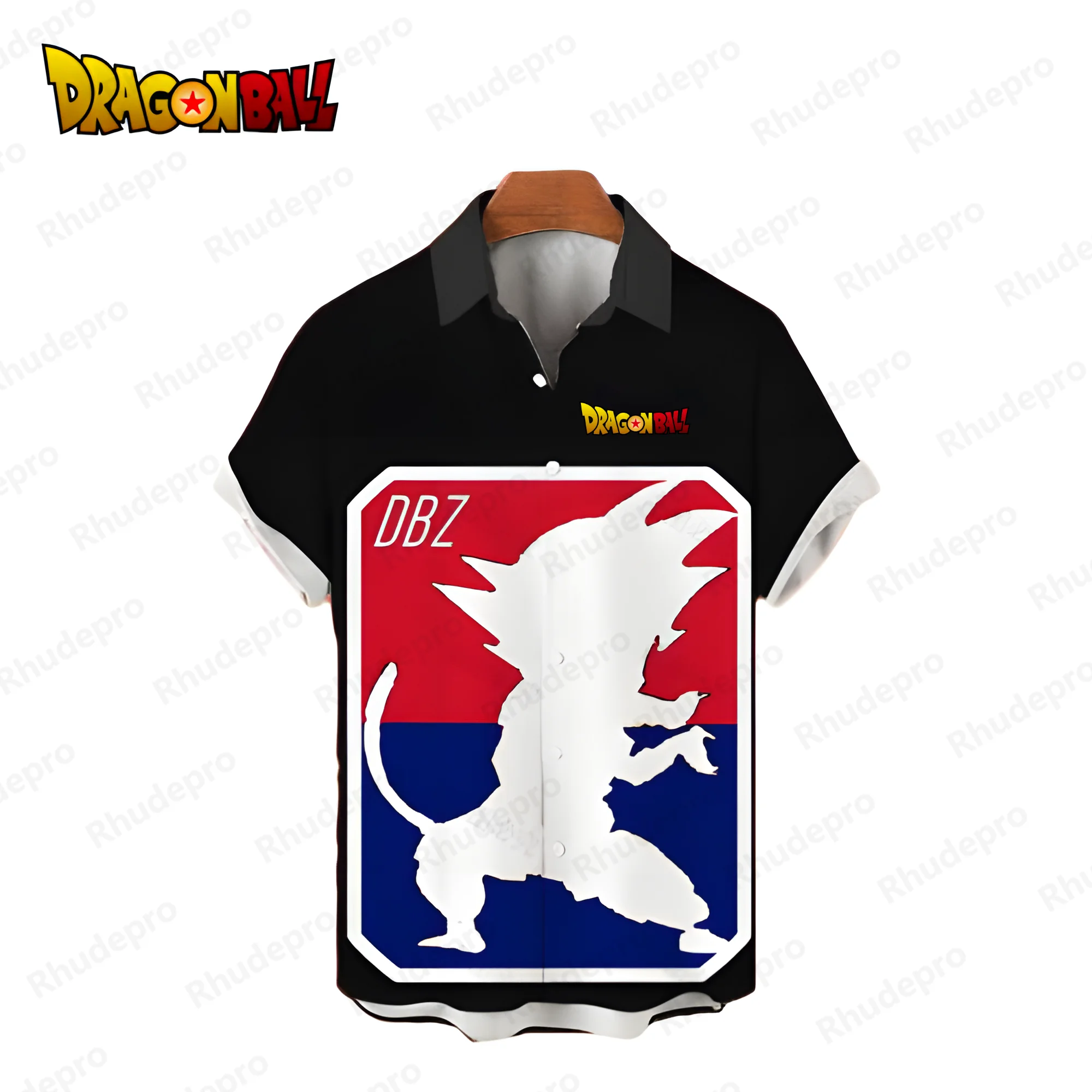 2024 Men's Shirts Vegeta Dragon Ball Z Tops Cool Goku Fashion Super Saiya Summer Blouse Short Sleeve Hawaiian Shirt Beach Style