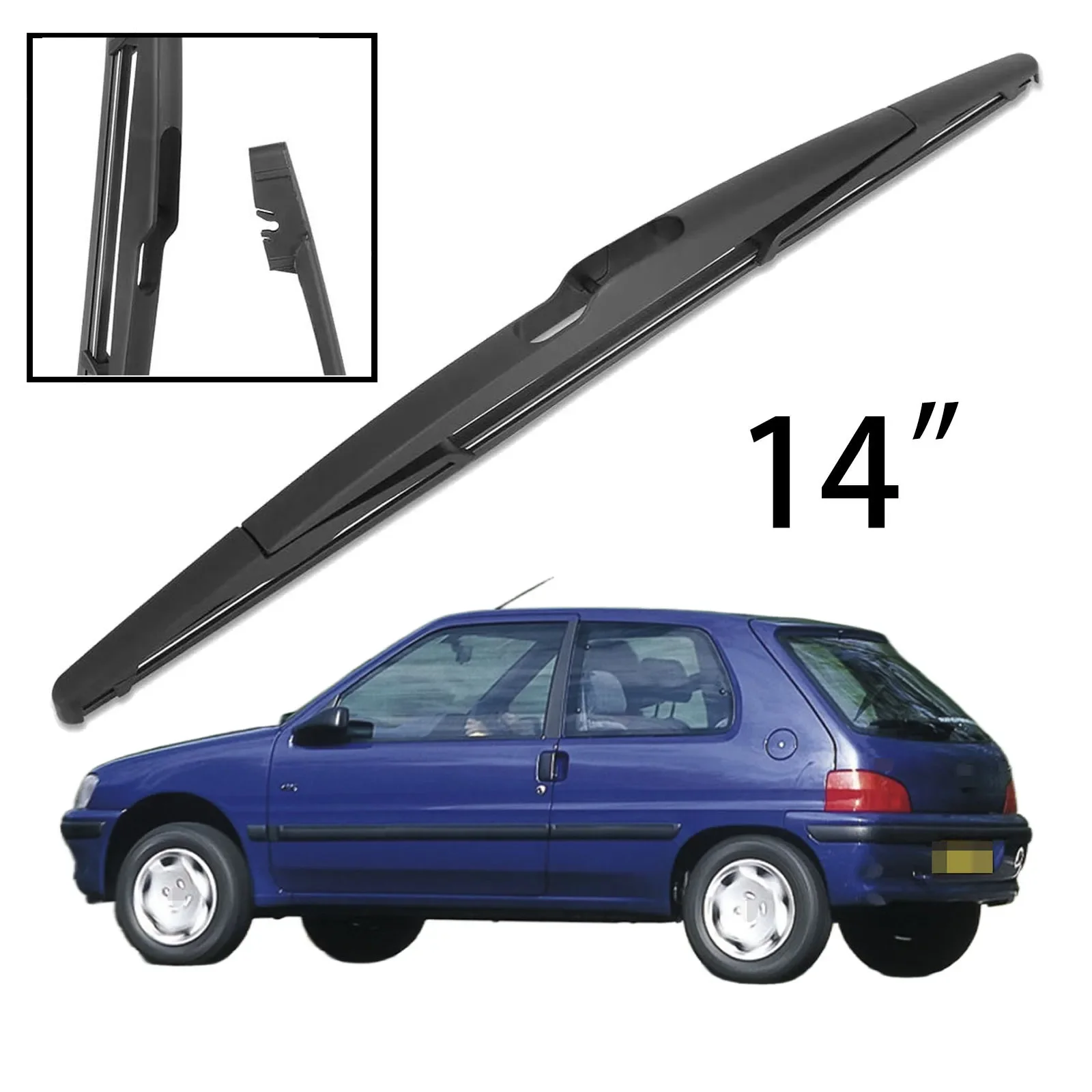 

14" Rear Windshield Windscreen Washer Wiper Blade For Peugeot 106 1991-2003 Car Accessories Accsesories