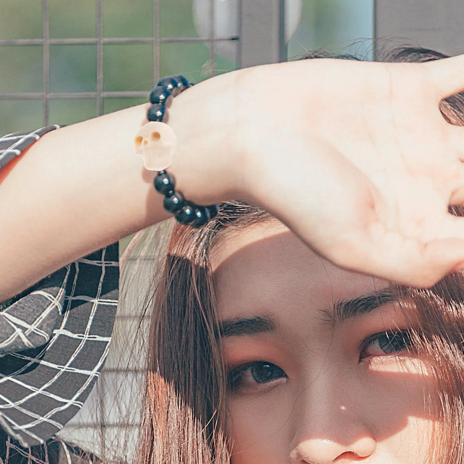 

20 шт. бусины с черепом, разделитель в мультяшной форме силиконового браслета для изготовления бежевых подвесок, ювелирных изделий