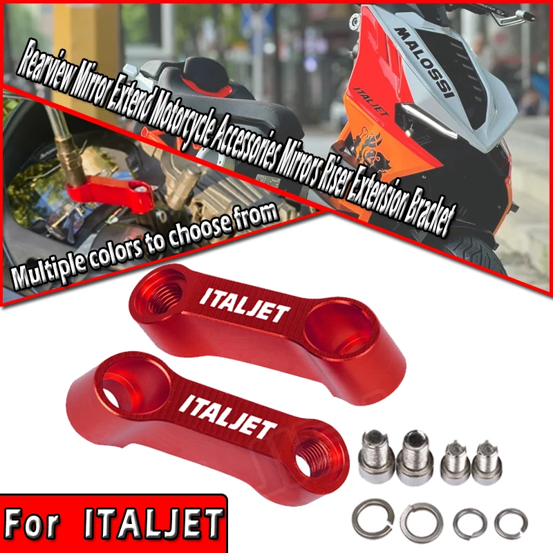 8mm Rearview Mirror Extend Motorcycle Accessories Mirrors Riser Extension Bracket For Italjet Dragster 200/250i/125/400 10mm