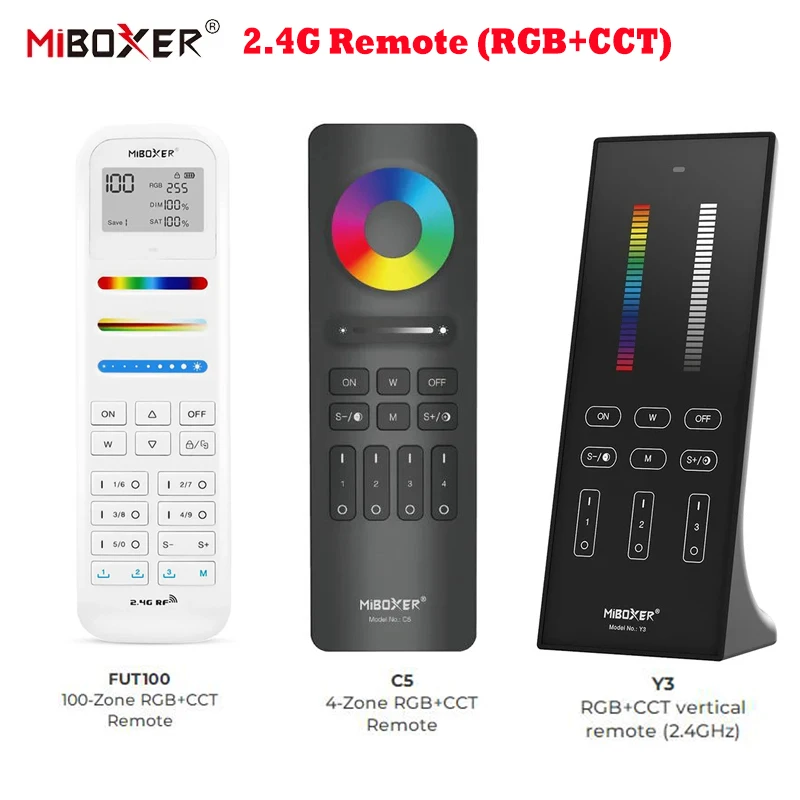 

Miboxer RGB+CCT Remote (2.4GHz) Work with Miboxer/Milight 2.4Ghz Controller Series