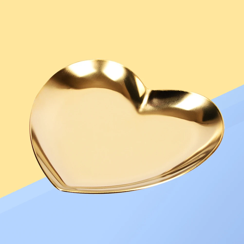 

Gold Heart Shaped Jewelry Tray Dish for Women Ring Necklace Organizer Mothers Day Anniversary Present Jewelry Tray
