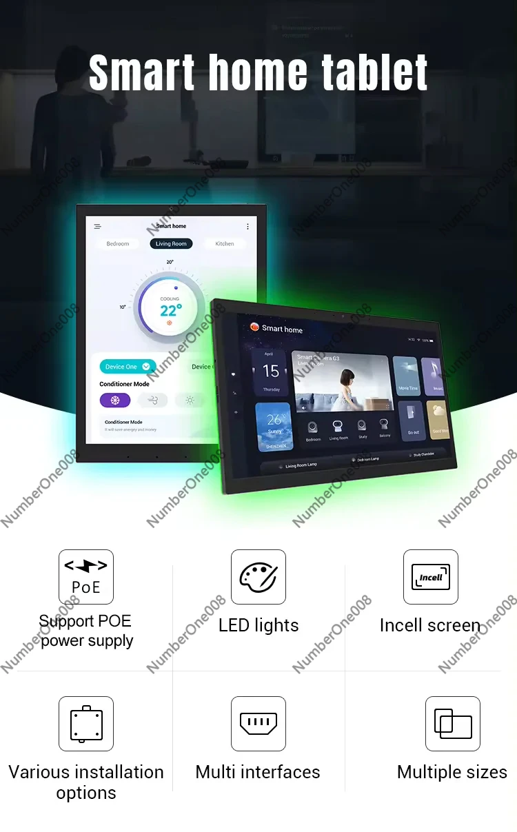 

10,1-дюймовый встраиваемый PoE-планшет на Android 13 с шлюзом Zigbee, сенсорный контроллер умного дома для Tuya, Alexa, Google
