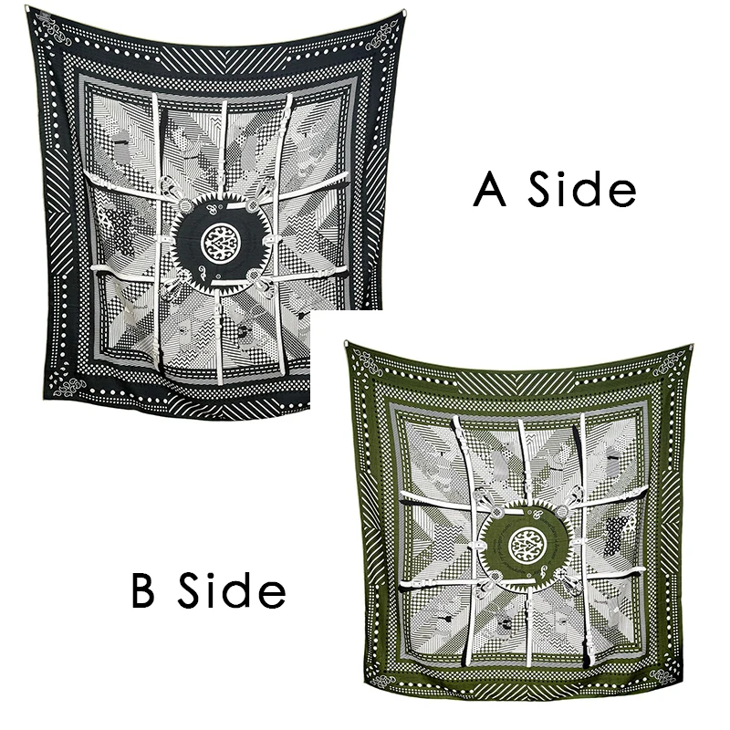 

Two Faced Scarf 135CM Winter Large Shawls Hand Rolled Edges Head Bag Scarves Christmas Gift Luxury Clothing Bag Accessories