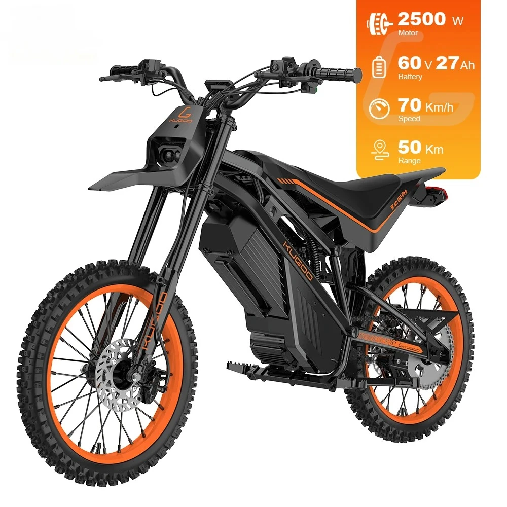 KUGOO WISH 02 PRO Langstrecken 60V 27Ah 2500W Vollgröße Erwachsenen Elektro-Dirtbike Offroad-Motorrad Elektro-Pitbike