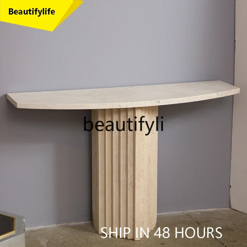 

smt1 Nordic natural corridor entrance table living room aisle case several cases marble end view table