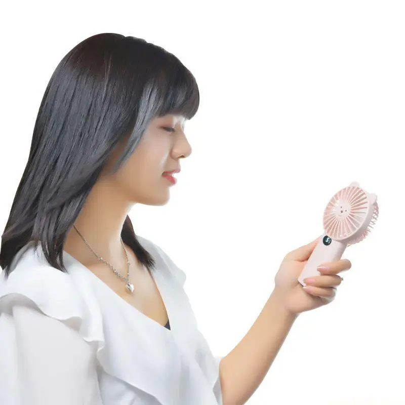 

Portable Handheld Mini Fan 3 Gears Adjustable Silent Desktop Fan Air Cooler USB Charging for Home Room Office Use