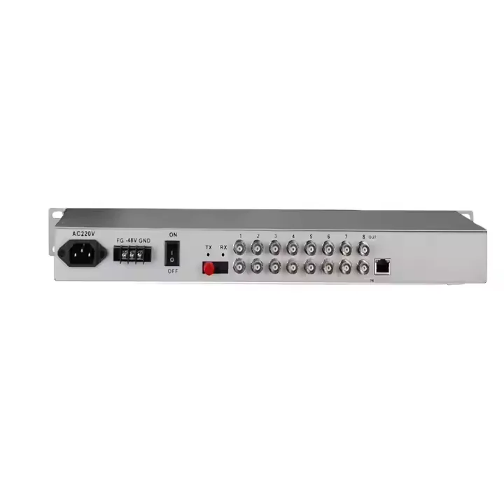 8E1 PDH Multiplexor 8 Channel E1 75ohm G.703 Optical Converter With Hotline Phone Management