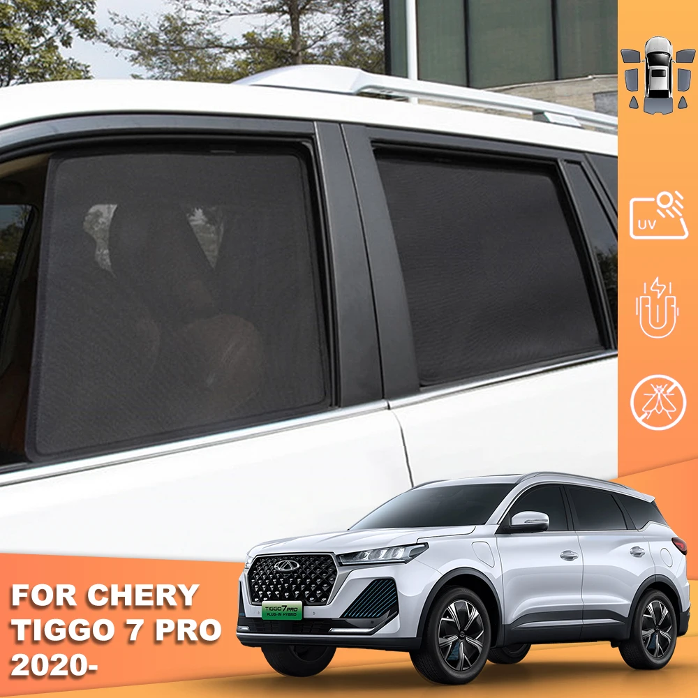 

For Chery Tiggo 7 Pro 2021 2022 2023 2024 Magnetic Car SunShade Front Windshield Curtain Rear Side Baby Window Sun shade Visor