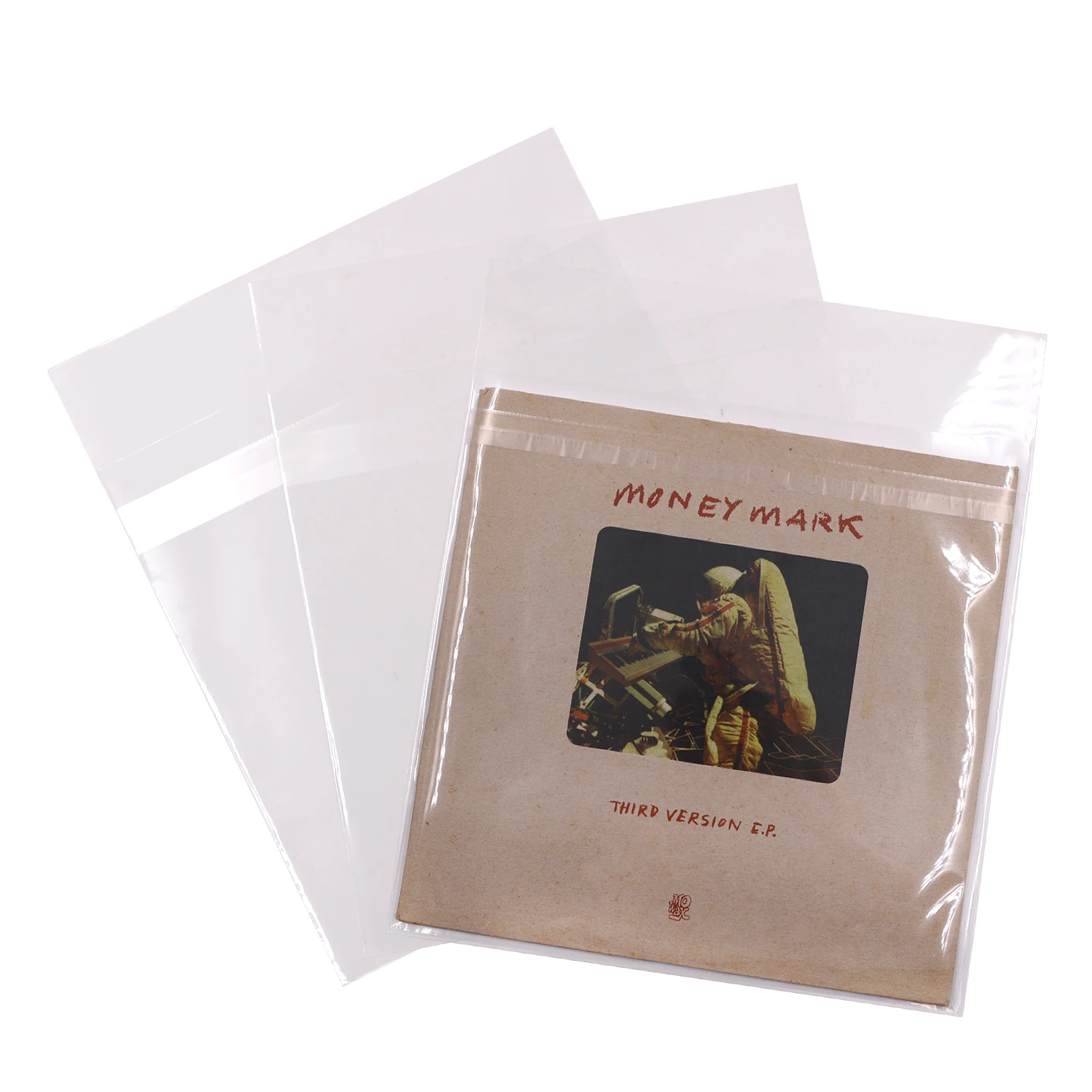 25/50PCS  10inch Clear Resealable Outer Sleeves 4 Mil Plastic Vinyl Record Sleeves for 10\'\' Record Cover Vinyl Protect Outer Bag
