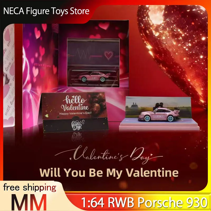 

Модель автомобиля Porsche RWB 930 (масштаб 1:64), специальное издание ко Дню святого Валентина 2026 года, коллекционный подарок для автолюбителей, игрушка