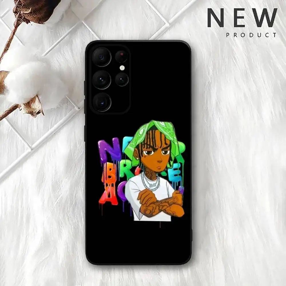 حافظة Y-Young Boy Never Broke Again لهاتف Samsung S 25,24,23,22,30,21,10,9,Ultra,Plus,Lite,FE,4,5G حافظة ناعمة سوداء