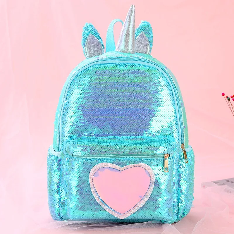 New Backpack for Children Girls Unicorn Sequin Backpack Cartoon Cute Backpack Girl Fashionable Waist Bag Mochila Infantil Menina