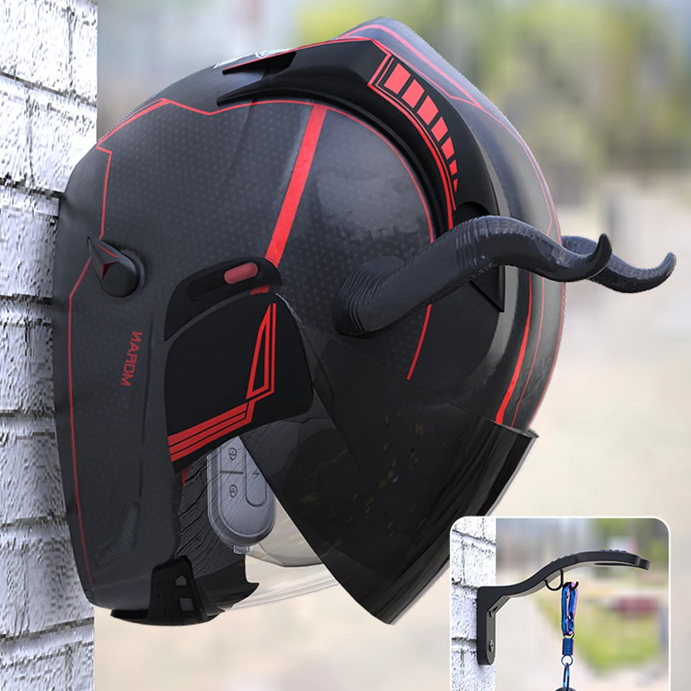 Home Luggage Jacket Holder Kitchen Cabinet Shelf Wall Mount Hooks Helmet Display Hanger Stand Wall-Mounted Storage Holder