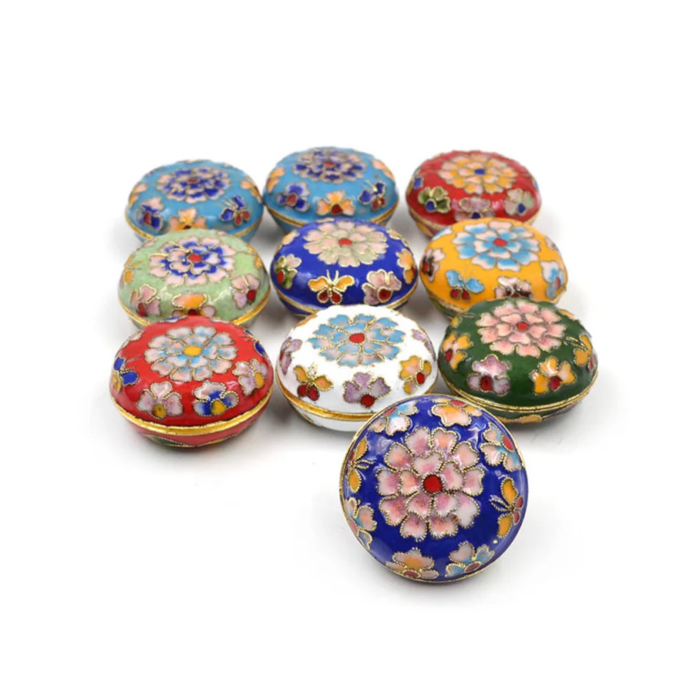 Chinese Retro Jewelry Box Floral Print Powder Box Handmade Charm Gift For Women Drop Shipping