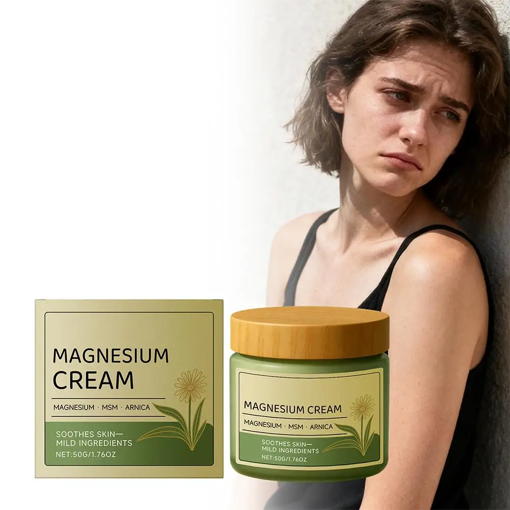 Magnesium Body Cream for Muscle Tension Relief Soothing Plant Essence Massage Cream Deep Relaxing for Neck Back Legs 100g