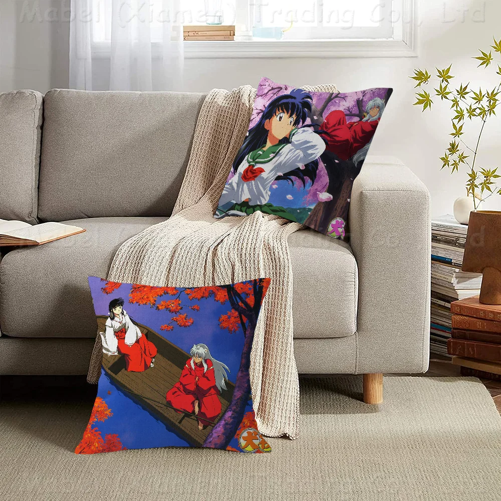 Anime Inuyasha Pillow Gift Home Office Decoration Bedroom Sofa Car Cushion Cover Case 45x45