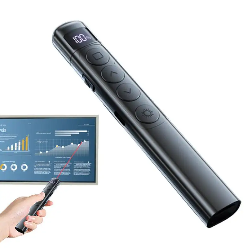 Pointer Clicker For Presentation Wireless Presenter Clicker With 100 Days Standby Presentations Supplies With Red Pointer