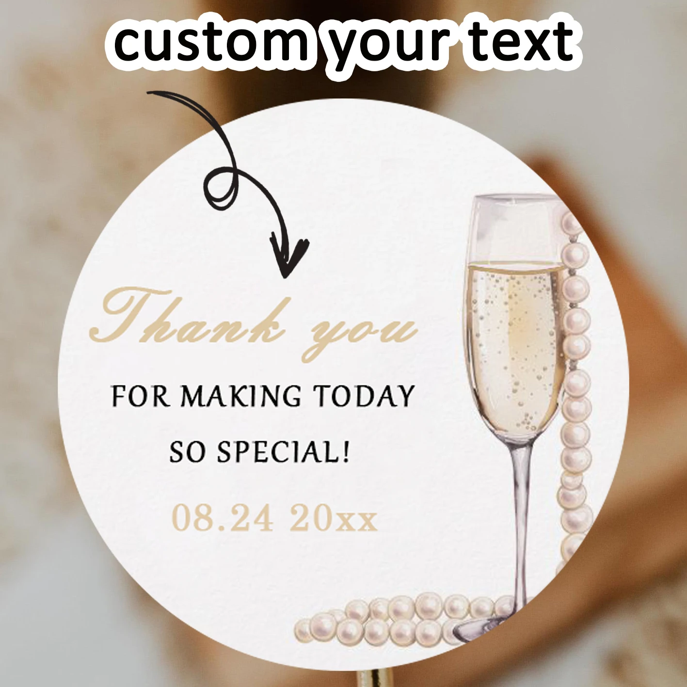 

90PCS Custom Personalized Name & Birthday Stickers (For Weddings, Baptisms, Parties & Gift Wrapping)