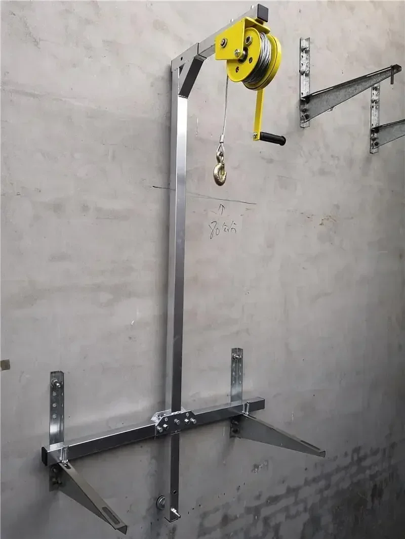 High QualityGalvanized Outside Outside Installation Lifting Tool,Crane, Folding,Self-locking Manual Winch Assembly Air