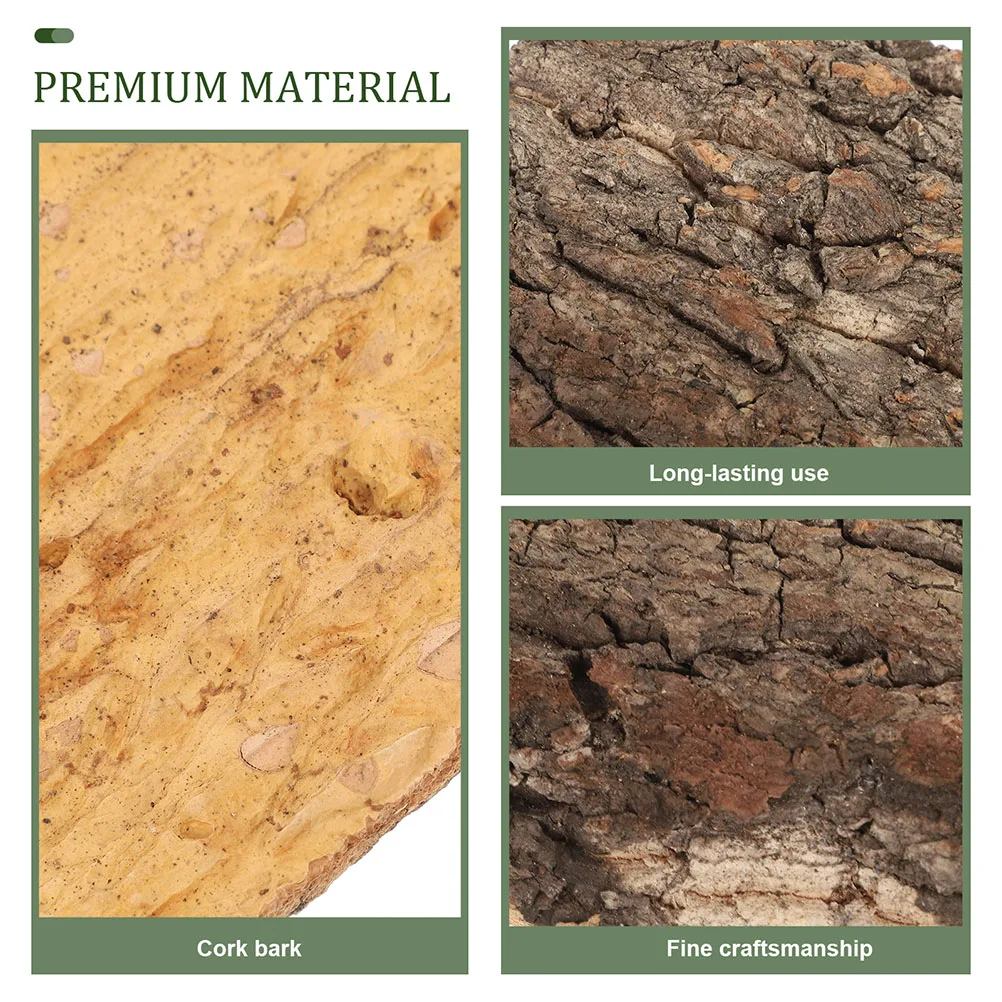 

Reptile Bark Cork Terrarium Background Natural Bark Wall Decoration Durable Reusable Aquarium Decor Reptile Tank Accessory