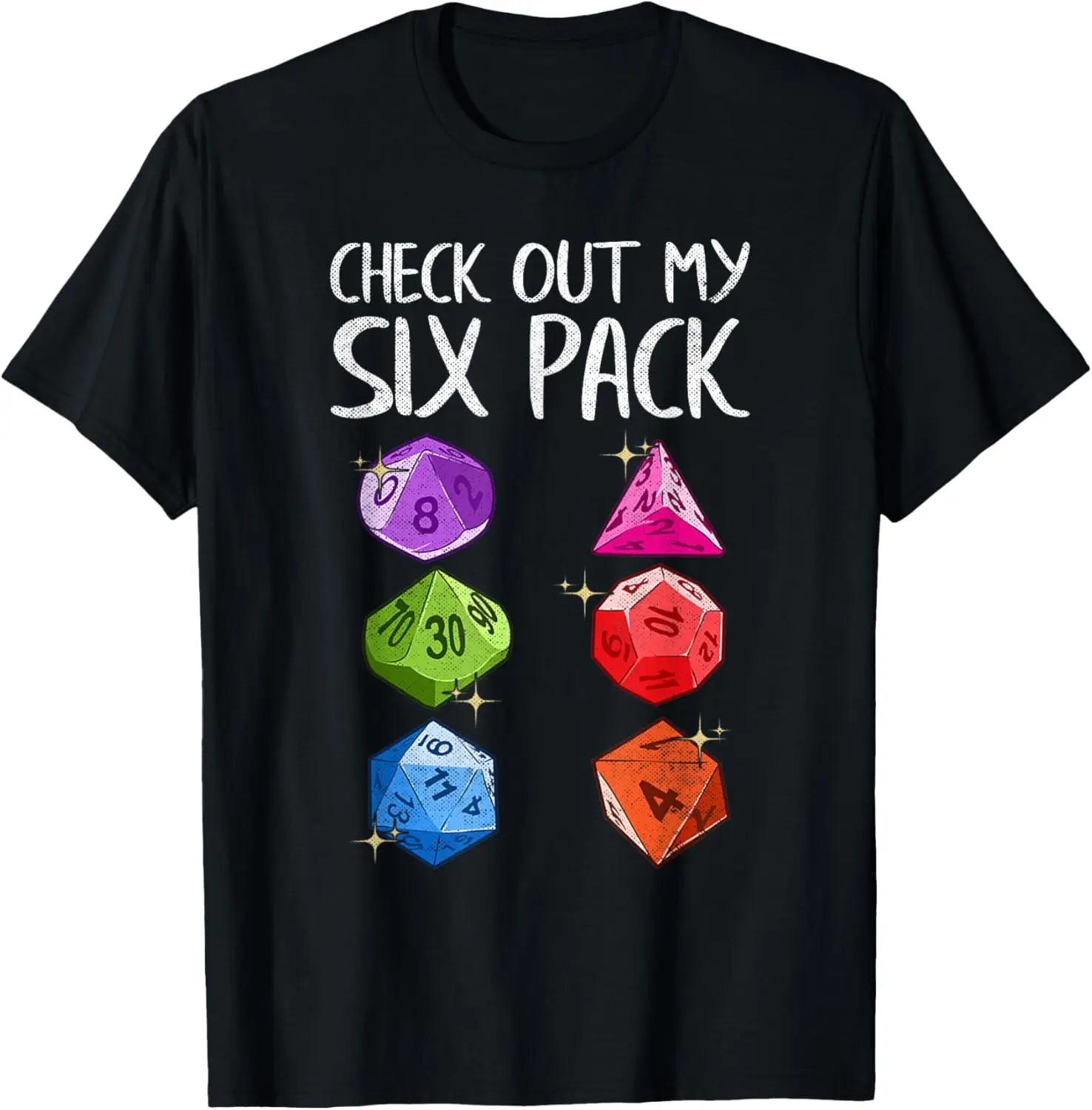 Check Out My Six Pack Gaming Dice Joke Funny Gamer Gift T-Shirt Unisex Summer Streetwear Tops Funny Shirt Ropa Hombre