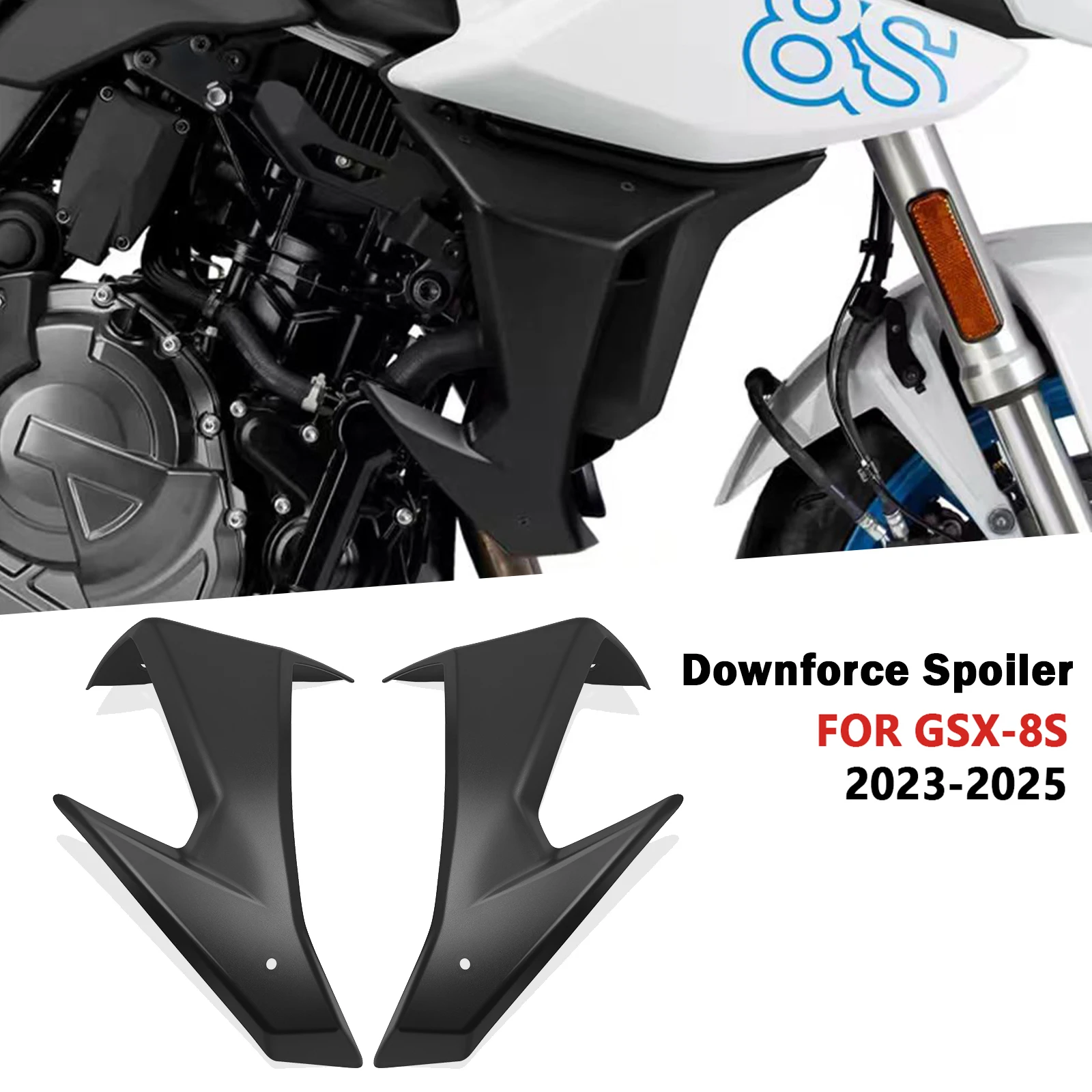 

Для мотоцикла, прижимная сила, голые передние спойлеры, аэродинамическое крыло, комплект переднего спойлера GSX-8S GSX8S 2025 GSX 8S 2024 2023
