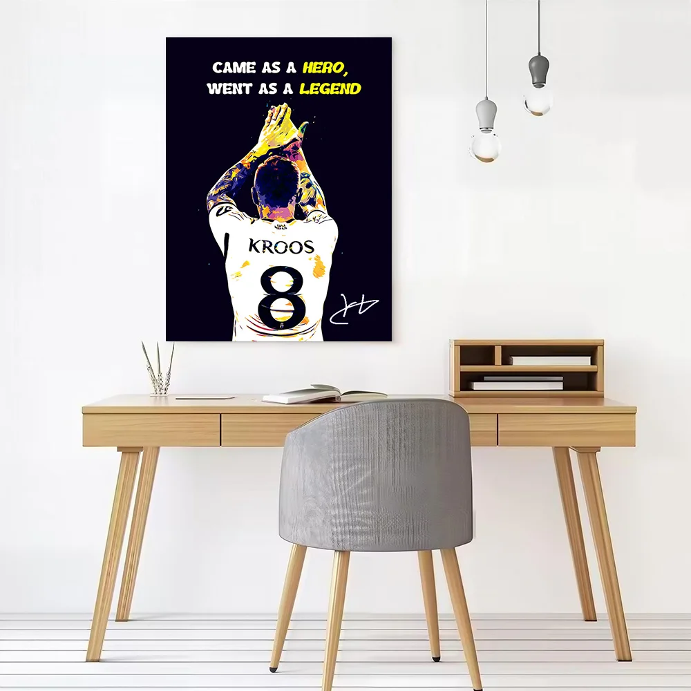 Toni Kroos - Pop Art Poster Customizable Printed Canvas Painting for Pictures Wall Art Living Room Decoration Gaming Wand Deko