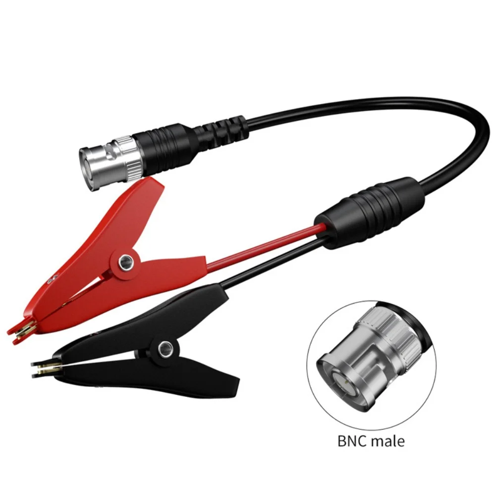 Kelvin Clip to BNC Male Test Cable with Pure Copper Core for Reliable Oscilloscope and Electrical Testing Applications