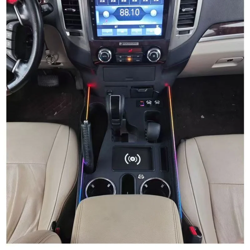 For Mitsubishi V97 V93 V87 Pajero Armrest Box Modification Parts Shogun Montero 4 Center Console Charging Upgrade Storage view 5