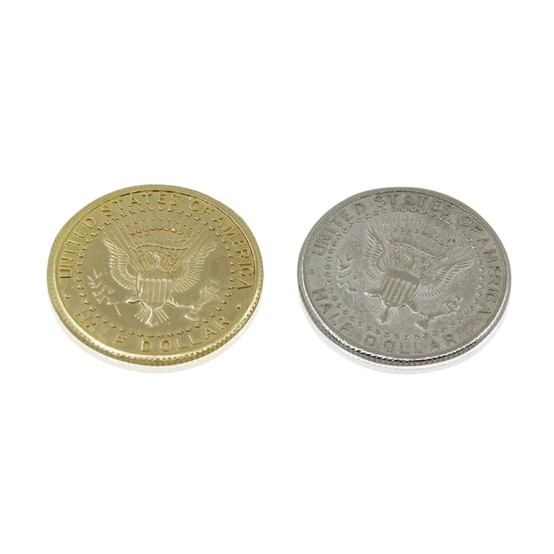 1.18 Inches Magic Coin Half Dollar Coin Magic Tricks Magician Gimmick Coin Magic Easy to Show Head Magician Prop Durable P31B