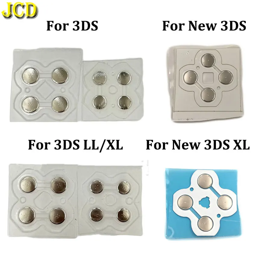 

JCD Cross Key ABXY Button Membrane Button Stickers D-PAD Conducting Strip For 3DS New 3DS XL LL Controller