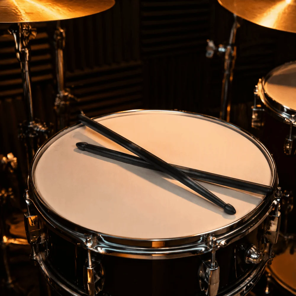 1 Pair Durable Nylon Drum Sticks Anti Slip Handle Percussion Sticks Practice Drumsticks Musical Instrument