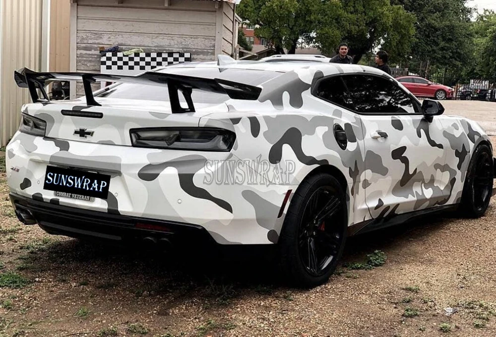 

Монохромная камуфляжная пленка для автомобиля - черно-белая, серая, устойчивая к ультрафиолетовому излучению камуфляжная виниловая пленка, съемная водонепроницаемая наклейка для полного экстерьера автомобиля