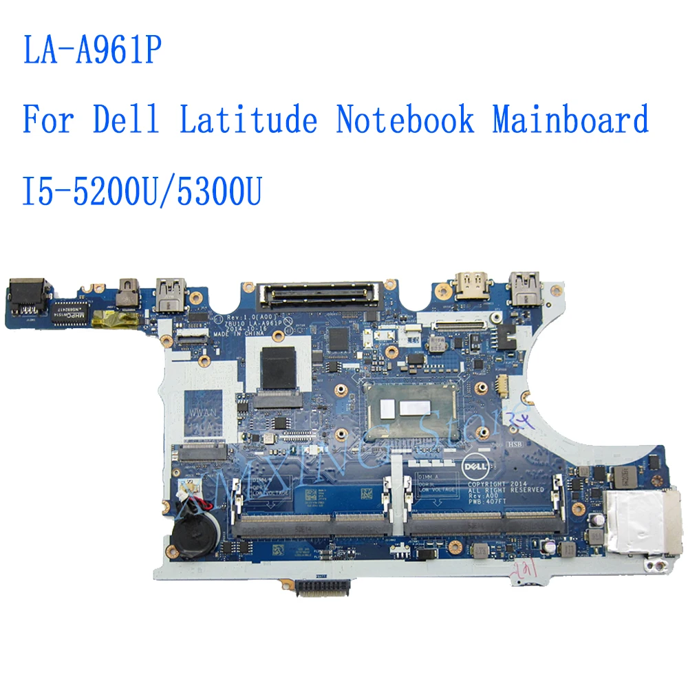 FULCOL For DELL Latitude E7450 Laptop Motherboard I5-5200U I5-5300U LA-A961P CN-0TFVF9 CN-0R1VJD Tested 100% Work