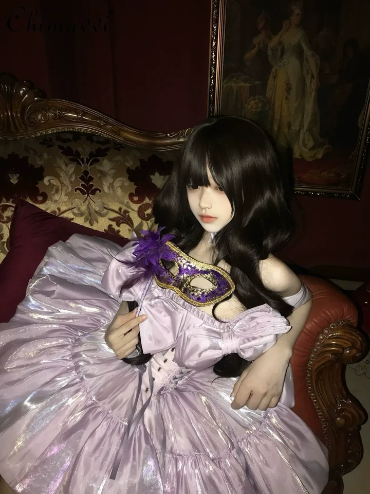 

Super Fairy Princess Cute Bow Lolita Dress New 2026 Spring and Summer Sweet Girls Elegant Birthday Party Puffy Elegant Dresses