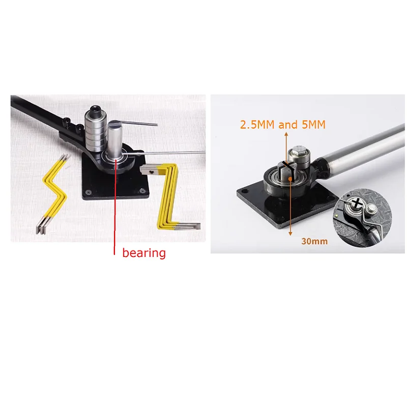 

1MM-8MM Manual Flat Iron Bending Copper Busbar steel wire portable Bender Plate Copper Strip 90-Degree Right Angle