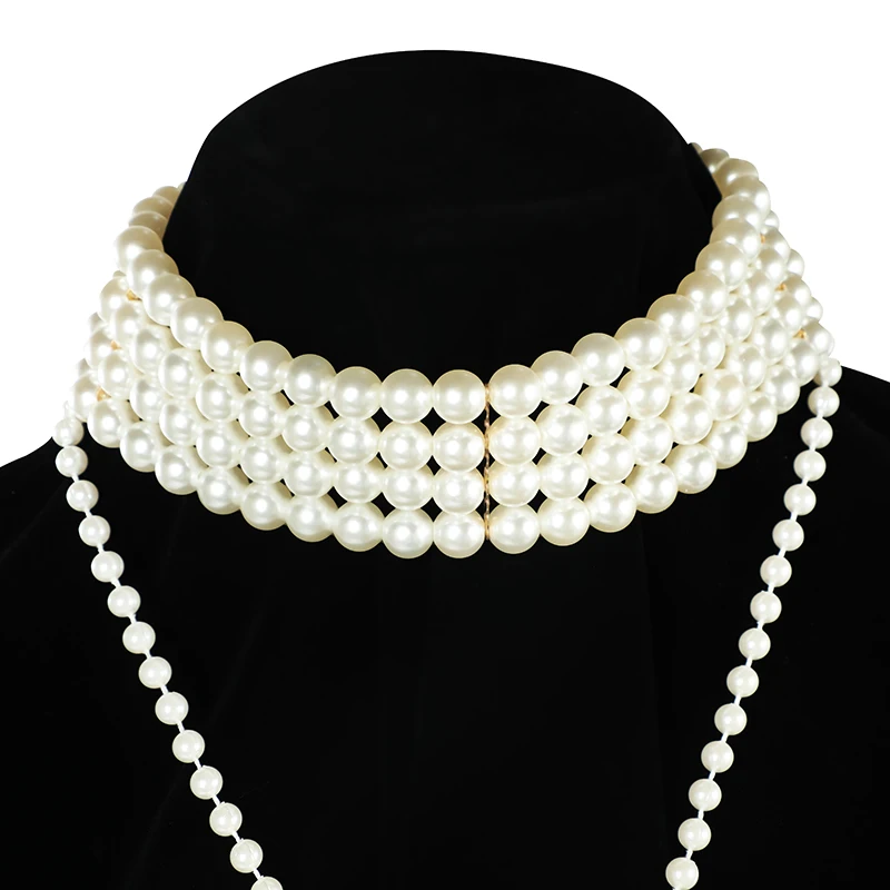 Fashion Vintage Pearl Vest Jewelry Shoulder Chain Jewelry Wedding Dress Accessories Handmade Bead NecKLace, Pearl Body Chain