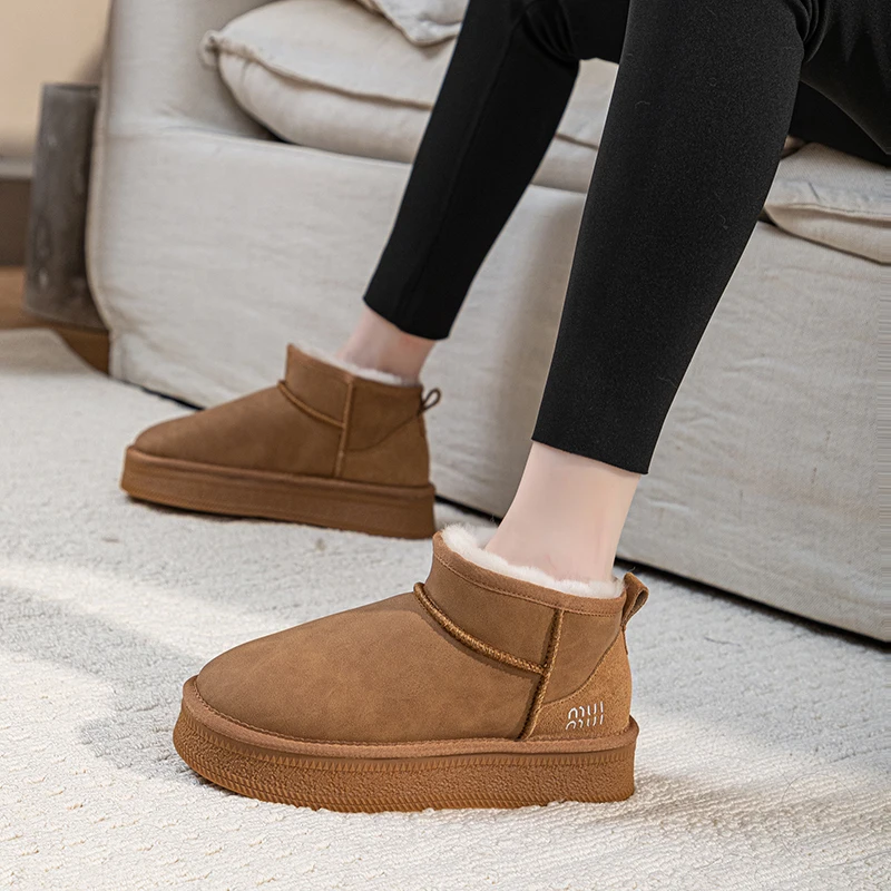 

Women Winter Ultra Mini Boot Designer Australian Platform Boots for Leather Warm Ankle Fur Booties Luxury Boots New 2025