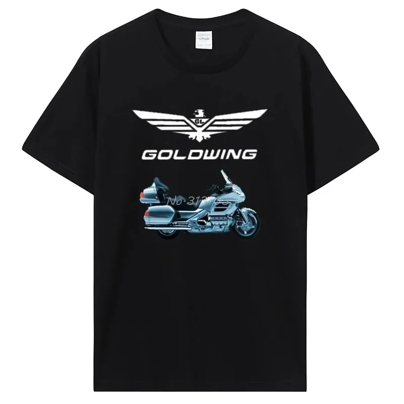 Silver Japanese Motorcycle Goldwing T-shirt Casual Fitness T Shirt Cotton Tops Tees Men\'s Clothing Oversized Unisex Tshirt